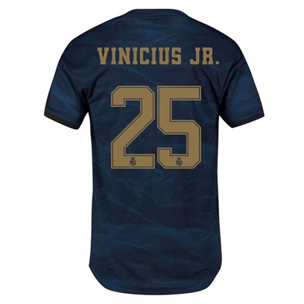 Camiseta Real Madrid NO.25 Vinicius JR. Segunda equipo 2019-20 Azul